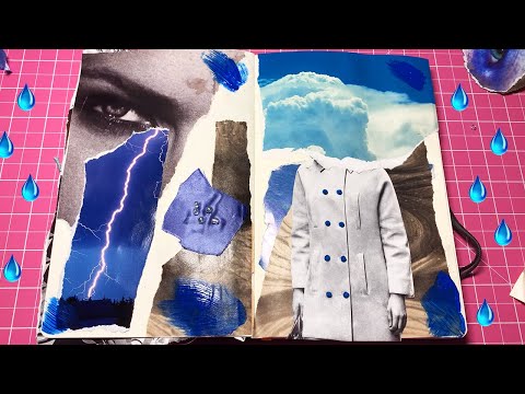 ASMR Art Journalling Rainy Day (Whispered)