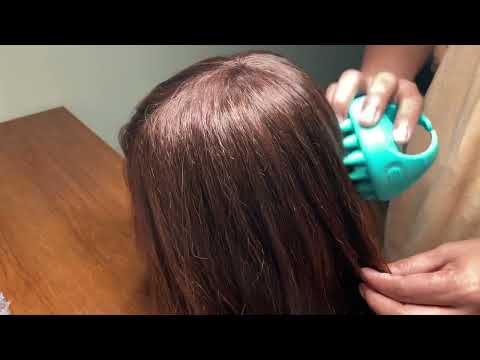 ASMR  Gentle Hair Cracking Hair Brushing Head Massage and head Scratching - Hair play