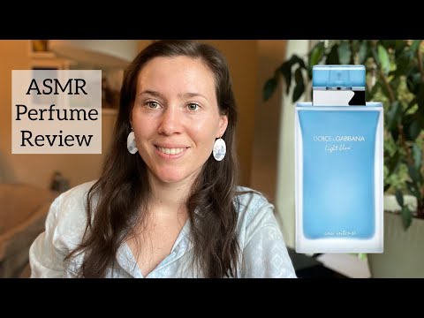 ASMR Perfume Review - Dolce & Gabbana Light Blue Eau Intense - Glass Tapping & Whispering