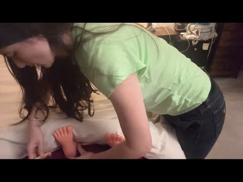 Diabetic Foot Exam (and Treating Pinched Nerve)| ASMR role play 