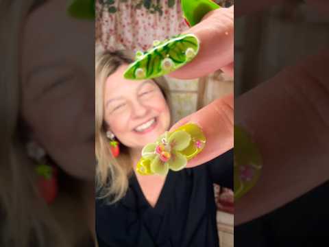 Showing You My Beautiful Nails 🌺🐞🐛 #asmr #pressonnails #customnails ✨