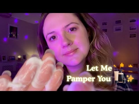 Relax… Let Me Pamper You 🌙💧 | Layered ASMR Facial & Hair Brushing