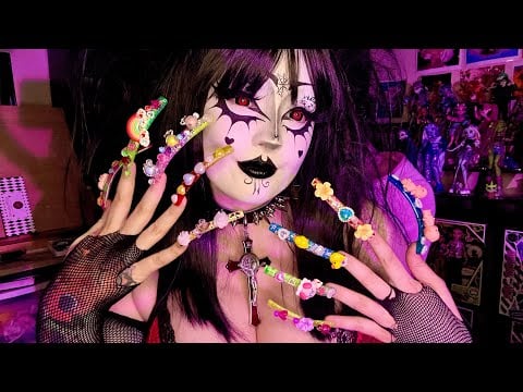 ASMR positive affirmations and  long nails sounds 