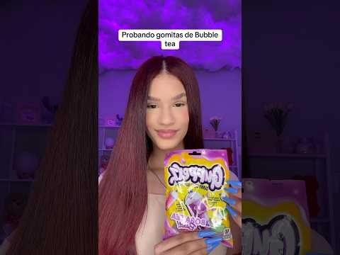 ASMR probando gomitas de te boba 🧋 #asmreating #fivebelowfinds #gummies #bubbletea #asmrshorts