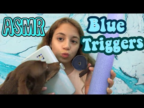 Asmr| blue triggers; color trigger series🌊