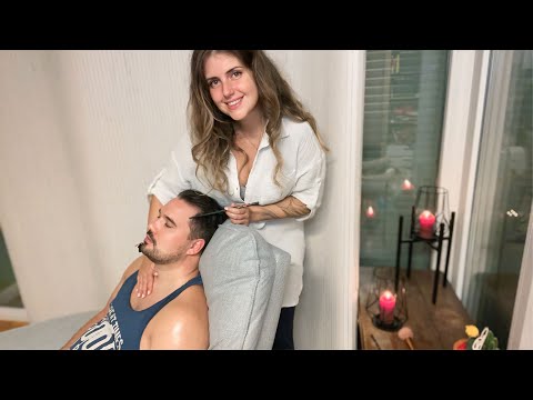 ASMR Head & Neckmassage [Real Person deutsch]💆‍♂️ Entspannende Massage zum Einschlafen 💤