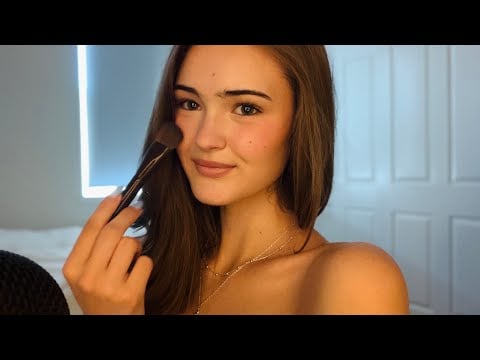 ASMR Get Ready With Me (skin, makeup, hair, soft spoken style!!) 