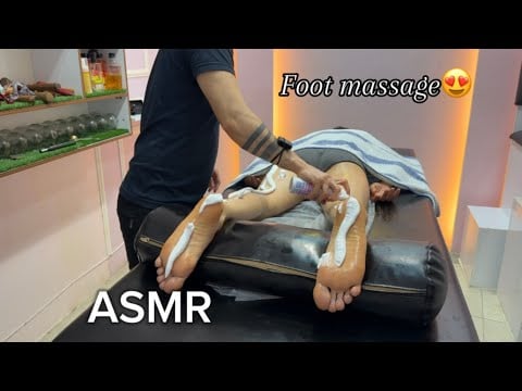 Stay with me until the end to enjoy the foot massage😍❤️#asmr #massage