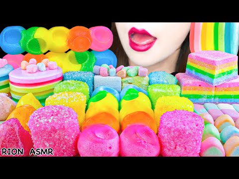 【ASMR】MARSHMALLOW PARTY💗 RAINBOW BUBBLE MARSHMALLOW,MARSHMALLOW  CEREAL MUKBANG 먹방 EATING SOUNDS