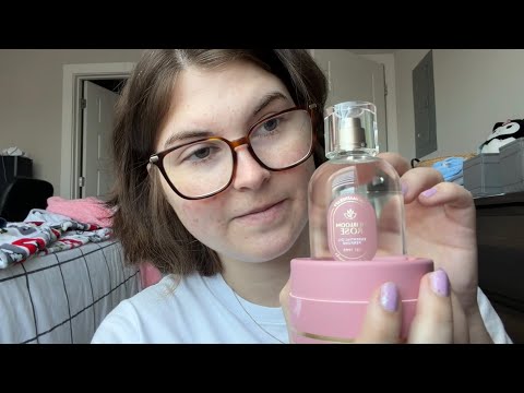 showing some birthday presents in asmr 