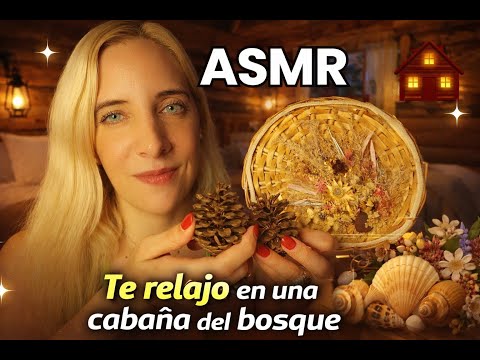 ASMR TE CUIDO Y TE RELAJO PARA DORMIR 🌿✨ Bosque & Cabaña 🌲