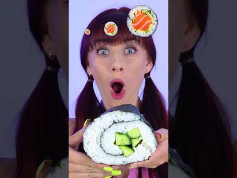 Big, Medium, Small Sushi Eating ASMR #shorts