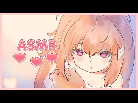 【ASMR】 You fall asleep on my lap  because you are tired / ear blowing  soft breathing  cuddles 无人声助眠