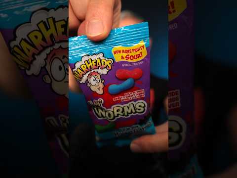 Weird candy ASMR: Warheads Lil’ Worms #asmrcandy #candyasmr