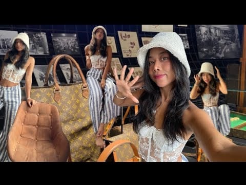 ASMR tapping & touching the camera lens At Louis Vuitton Collection Show