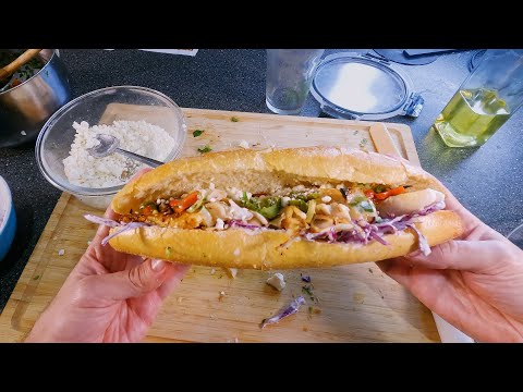 Spicy Fish Sandwich with Fire Roasted Salsa ! Relaxing Asmr Cooking