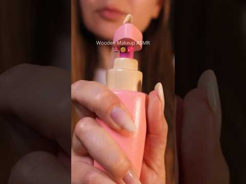 Wooden 🪵 make-up sounds 💞  #asmr #notalking #layeredsounds #makeupasmr  #relax