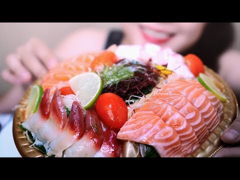 ASMR SASHIMI (Salmon,Octopus,Hokkigai) | LINH-ASMR