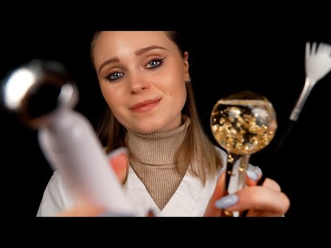 ASMR | Aesthetician does your SKIN ANALYSIS and skincare (face inspection)