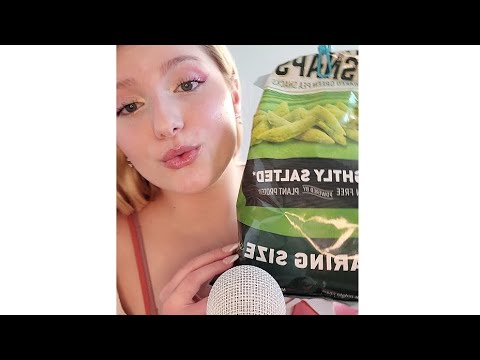 ASMR🤤🫛 Crunchy Snap Pea Puff Snacking🤤🤤🫛