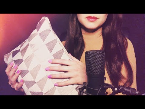 ASMR Whispering & pillow scratching 💤