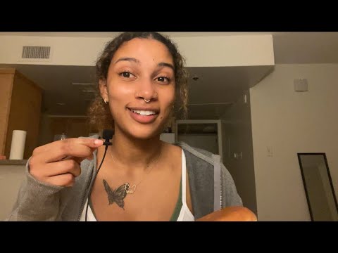 asmr ~ late night ramble + eat with me 💜