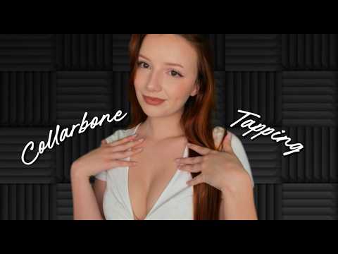 Collarbone Tapping & Whispered Rambles ASMR 🤍