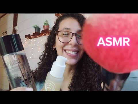 Asmr- Irmã fazendo sua SkinCare e sua maquiagem 💄