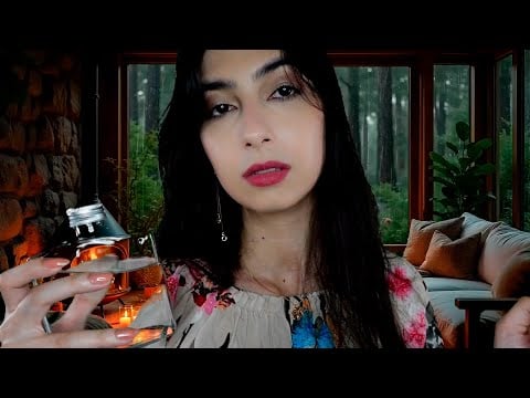 ASMR Resgatando você na floresta 🌲✨ | Cuidados na cabana, som de chuva