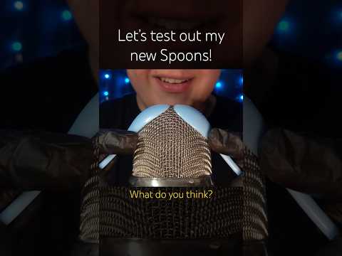 Let’s test out my new Spoons! 🤍 #asmr