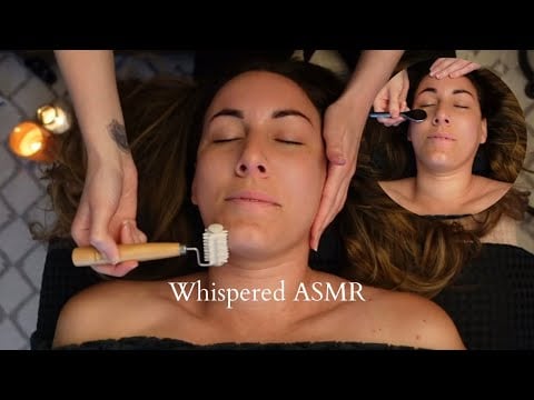 Real Person Whispered ASMR Facial for Sleep 😴 Gua Sha, Scalp Massage & Light Touch