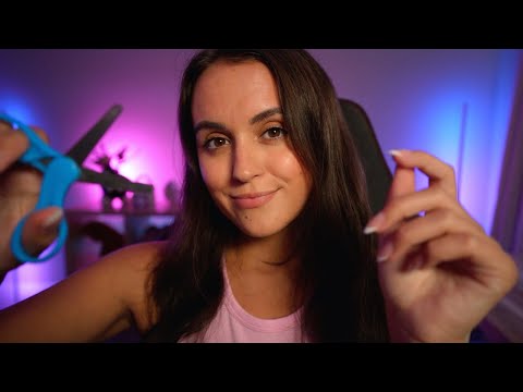 ASMR Snipping Your Stress Away ✂️ (stress plucking, calming, positive affirmations)