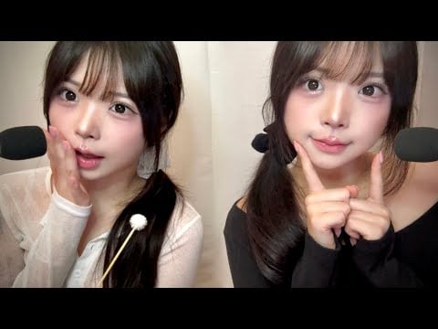 ASMR 소름 돋는 쌍둥이 좌우 레이어드 단어 반복 Trigger Word Repetition