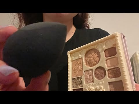 ASMR mean girl does your makeup and hair 💇‍♀️💄 brushing, rummage sound, spray sounds… no talking 