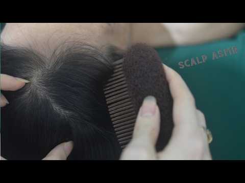ASMR Head Scratching With Hair Parting On Real Person, Tingly Sounds For Reduce Stress