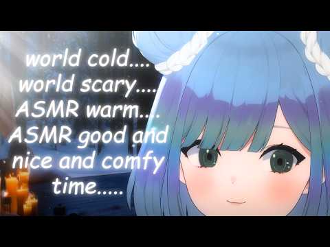 【ASMR】warming you up with some comfy cozy triggers and personal attention 💙❄️oil massage + whispers😴