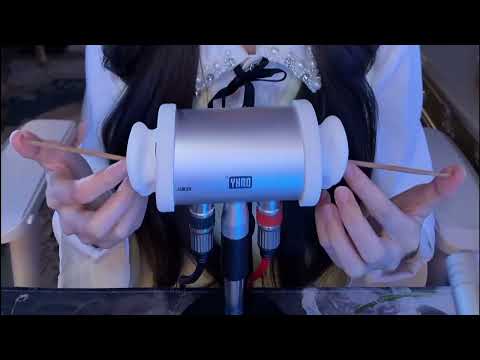 The Most Relaxing ASMR Ear Cleaning Ever with Goose Feather, Ponytail Silk Lace Gloves (No Talking)