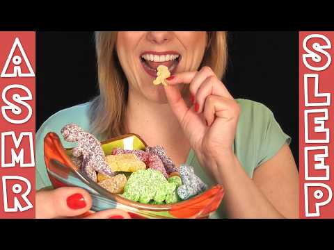 ASMR Soft candy eating with mouth-watering chewing sounds 🤤🦖🦕