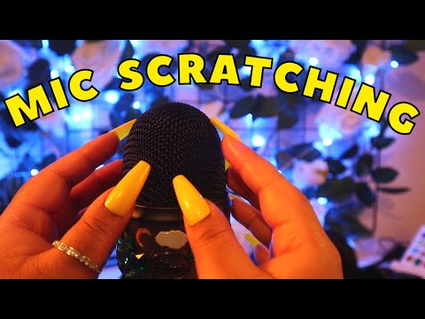 ASMR Long Nails Mic Scratching without Cover, Nail Tapping, Mic Tapping and Hand Movements