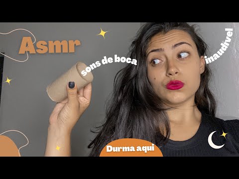 Asmr: inaudível com rolo de papel | Sons de boca e tapping