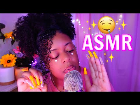 ASMR - NAIL TAPPING + TRIGGER WORDS & VISUALS ♡🌸✨(SO GOOD!!)