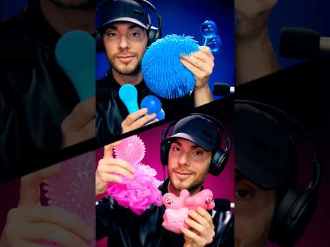 PINK or BLUE? Which one makes YOU tingle?? #asmr #shorts