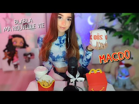 ASMR Mukbang MACDO Dégustation 🍟 je vous dis tout, ma nouvelle vie, anxiété,... 🍔