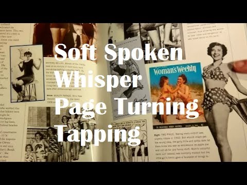 ASMR Browsing Vintage fashion pages - Soft Spoken, Tapping, Page Turning