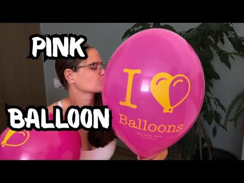 ASMR - BalloonAce Pink Balloon - Blowing & Squeaky Sounds 🎈