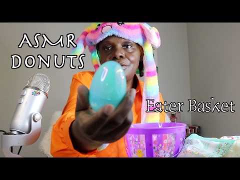 Sweet Watermelon Donuts And Eater Basket ASMR Eating Sounds