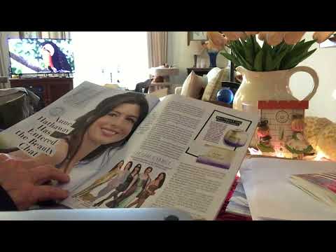 Ad-free ASMR; page flip through magazines, soft spoken