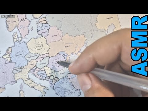 ASMR: One Funny Joke for Every European Country | ASMR whispering + map tracing