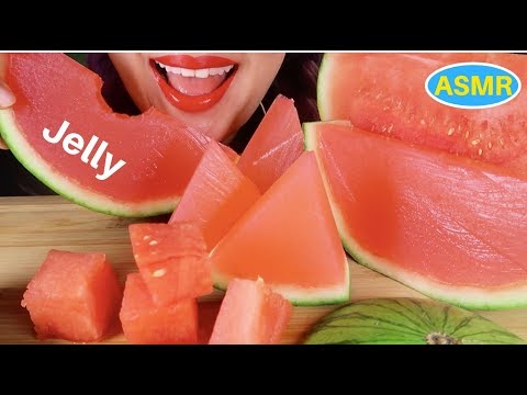 ASMR 인기 수박젤리+수박 리얼사운드 먹방| WATERMELON JELLY+WATERMELON EATING SOUND|CURIE. ASMR