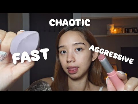 ASMR Fast & Aggressive Makeup Aplication 💄